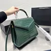 Cassandras El Çantası Flep Kadın Çanta Havyar Tote Timsah Crossbody Omuz Messenger Çanta Üst Saplama Para Çantası GÜNEŞ DERİ MIDE MEKTUP HASP