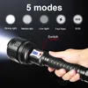 Flashlights Torches XHP360 High Power Led Flashlights Rechargeable Light XHP90 Tactical Flashlight 18650 Battery Work Camping Light 0109