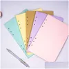 Notepads 40 Sheets Paper A5 A6 Notebook Index Divider For Daily Planner Colorf Card Papers 6 Holes School Supplies Drop Delivery Off Dh2Nq