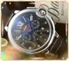 plein fonctionnel quartz mode mens horloge montres chronomètre 43mm sous cadrans travail ceinture en cuir véritable gros cadeaux masculins montre-bracelet relogio masculino