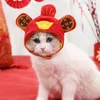 개가 아늑한 고양이 머리 기어 애완 동물 액세서리 헤드웨어 만화 디자인 휴가 복장 업 겨울 펠트 모자