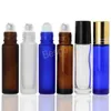 10ML Frosted Glass Perfume Empty Bottle Portable Cosmetic Essential Oil Roll-on Bottles Steel Roller Ball Eye Cream Bottle BH4420 TQQ