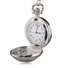 Pocket Watches Clamshell Retro Anime Fashion Quartz Watch Vintage Case Boys and Girls Par Necklace X