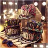 Caps Hats Parentchild Childrens Hat Baby Girl Summer MDIV Letter Brodery Hit Color Totem Flat Edge Hip Hop Boy Sun 220519 Drop DHK1D