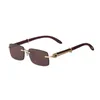 Occhiali da sole firmati in legno lussuosi occhiali da uomo occhiali da vista da donna rettangolari senza cornice gafas de sol tonalità nere classiche occhiali da sole sonnenbrille designer