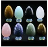 Adorno de pascua de 30 mm forma de huevo cristal de piedra natural joyería chakra reiki curación protección energética decoración de decoración