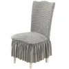 Chair Covers Puff Ball Jacquard Cover Wedding El Dining Seat Protector Slipcovers Stretch Stool Chairs Pad