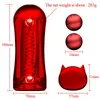 Beauty Items sexy Toys Male Masturbator Cup Soft Pussy Transparent Vagina Double Vibration Wireless Remote Endurance Exercise Vacuum Machine