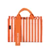 3pcs Messenger Bags Women Canvas Striped Prints Patchwork Large Capacity Crossbody Bag Mix Color