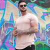 Herren T-Shirts Männer Baumwolle Spandex Vintage Reflektierende Sport Slim Fit Kurzarm Crop Top Shirt für