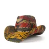 Boinas Mujeres Hombres Sombrero de vaquero de paja Verano Western Cowgirl Outback Sun Shapeable BrimBerets