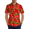 Männer Casual Hemden 2023 Sommer Harajuku Kurzarm Burger/Pizza/Bier 3D Gedruckt Hawaiian Shirt Herren Drop