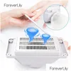 Nail Art Equipment 6W Builtin Desk Dust Collector Sd39C Powerf Fan Aspirador de succión de alta velocidad Manicure Hine Add Bag Drop Deli Dhrs8