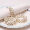 Pearl Serve Ring Hotel Wedding Decor Serveins Buckle Birthdays Festival Party Bankett bordsdekoration runda handduksringar bh6846 tyj