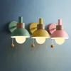 Wall Lamp Nordic Macaron Children's Bedroom LED Home Decoration Living Room Bedside Light For Indoor Lighting Fixtures