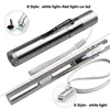 Flashlights facklor USB -laddningsbara LED -ficklampa Mini 3in1 LED -fackla vattentät design Penlight UV -ljus sedlar /laserpekarlampa 0109