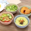 Dinnerware Sets Wheat Straw Unbreakable Reusable Lightweight Bowls Cups Plates Tableware Kitchen Cutlery Set Retail