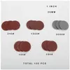 100 Stuks 1 Inch 25 Mm Schuurschijven Pad 100-3000 Grit Schurende Polijsten Pad Kit Voor Dremel Rotary tool Schuurpapier Accessoires