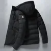 Herenjacks Men 2023 Winter Casual dikke warm waterdichte puffer jas Parkas Autumn Outwar Wind Dichthoed Hapededed