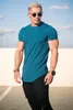 Herren T-Shirts Männer Baumwolle Spandex Vintage Reflektierende Sport Slim Fit Kurzarm Crop Top Shirt für