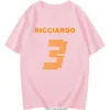 McLarens Drużyn Kierowcy ustawili koszulkę Daniel Ricciardo krótkie rękawy męskie koszulki damskie