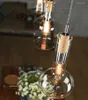 Lampes suspendues éclairage verre nuances cordon lampe tube à essai bécher bois liège bouteille transparente suspendue pour salle à manger