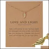 Collane con ciondolo Placcato oro in lega di zinco Collana con carta da donna Wish Bone Horseshoe Moon Charm Minimalista Drop Delivery Jewelry Pendenti Otobc