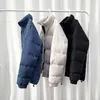 Chaquetas de invierno para hombre, Parkas gruesas para hombre, abrigo cálido con cuello levantado, Parka de Color sólido, ropa de calle de moda para mujer 5XL 230107