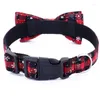 Dog Collars Style Christmas Bow Pet Collar Accessories Supplies Fashionable Tie Nylon Collars-009