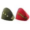 Beret Hat Sailor Captaincap kapelusze kostium zielone akcesoria mężczyźni kobiety stewardess łódź kapitanowie beret pilot żeglarze żeglarze nauticalsaman jacht