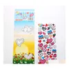 Wall Stickers Wholesale Ding Cartoon Food Sticker Creative Kid Early Education 3D Animal Painting Coloring Card Cute Dh0949 T03 Drop Dhmi8