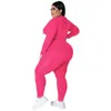2023 New Large Women Tracksuits Wear Solid Color Autumn Hoods Long Sleeved Pants Fashion Casual Suit Products 6 colors
