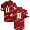 Futebol americano de futebol universitário Futebol da faculdade NCAA College Wisconsin Badgers Football 0 Braelon Allen Jersey 1 Chez mellusi 11 Skyler Bell 55 Maema Njongmeta 85 Cl