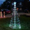Tischlampen animierter Lichtshow Kegel Weihnachtsbaum -LED -Hof Lichter US -Stecker wasserdichtes IP44 für Gartendekorationen im Freien