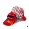 Cappelli da festa 2024 Cappello Trump Cappello per le elezioni presidenziali americane Take America Back Caps Velocità regolabile Rimbalzo Cotone Sport Drop Delivery Dhc0T