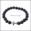 Charm Bracelets 8Mm Volcano Lava Stone Dog Paw Tree Of Life Bracelet Diy Essential Oil Diffuser For Women Jewelry Drop Delivery Ot4Pw