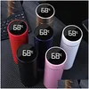 Outros Drinkware 500ml Smart Vacuum Flask LED Tumblers Display Viajar Garrafas de água caneca Droga Droga Home Garden Kitchen Dhm9i