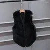 Gilet da donna Gilet di pelliccia Gilet da donna corto autunno e inverno imitazione piccola giacca di peluche