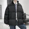 Jaquetas masculinas jaqueta de inverno masculino parkas engrosse casaco quente stand colar color sólida parka feminina moda streetwear 5xl 230107