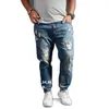 Jeans masculinos rasgados para homens azul preto denim mens jean homme harem hip hop plus size calças 44 46 48 uomo fashions jogger pa305q