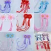 Haaraccessoires Hanfu Ancient Style Children's Long Fringed Streamer Flower Single Hairpin Pair clip hoofdtooi Baby Side