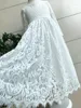 Vestidos de garotas 2023 Party para garotas Princess Dress Dress Filoso de mangas compridas com cílios de renda de renda LDRESS LDRESS CRIME