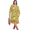 Etnische kleding Afrikaanse jurken voor vrouwen 2023 Afrika Kleding Kantoor Dame Draai Print Dashiki Ladies Blouse plus maat 3xl 4xl