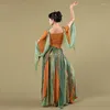 Abbigliamento da palcoscenico 2023 Abito da ballo cinese antico Dunhuang Fata femminile Pratica classica Spettacolo di garza nazionale