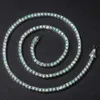 Verse item mode sieraden vrouwen 925 sterling zilveren zwarte vvs moissanite diamant geclusterde tennisketting ketting