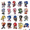 Shoe Parts Accessories Charms Wholesale Childhood Memories Game Sonic Cartoon Croc Pvc Decoration Buckle Soft Rubber Clog Fast Dro Dhwun