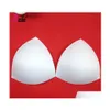 Intimates tillbehör 1Pair/Lot Swimsuit Padding Inserts Women Clothing Foam Triangle Sponge Pads Chest Cups Breast Bra Bikini Pad Dr Dhmdf