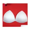 Accessori intimi 1 paio / lotto Inserti imbottiti per costume da bagno Abbigliamento donna Schiuma Triangolo Spugna Pad Coppe pettorali Reggiseno bikini Pad Dr Dhmdf