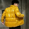 Men's Jackets Winter Standup Collar Coat Gold and Silver Thick Jacket Men Fashion Warm Overcoat Male Outerwear 230107