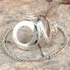 Orologi da taschino cerchio vuoto argento/nero antico orologio a sospensione meccanico a carica manuale regali per uomo donna